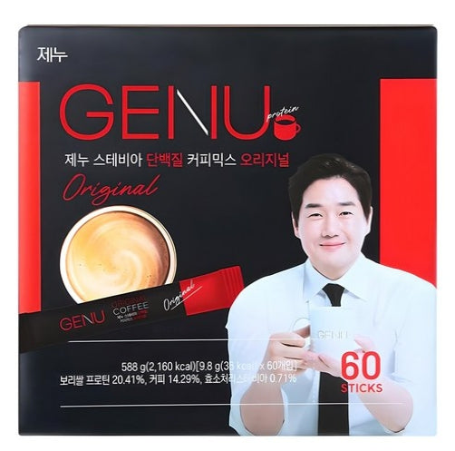 GENU Stevia Protein Coffee Mix 60 Sticks - 3 Types