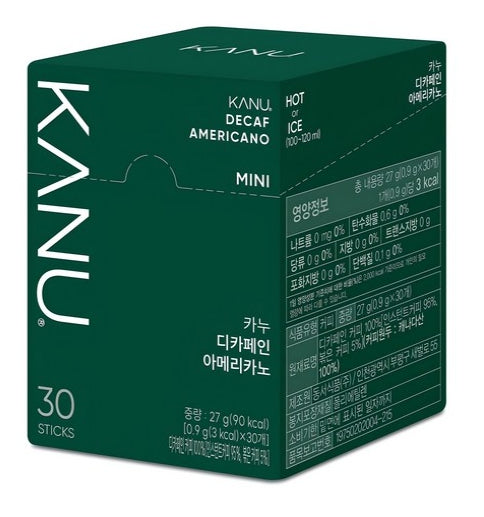 Kanu Mini Decaf Americano Stick Coffee 0.9g - 30 Sticks