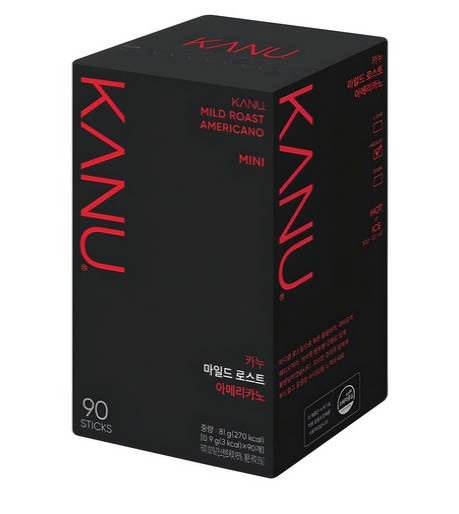 KANU Mild Roast Americano Coffee Mix 0.9g, 90 Sticks
