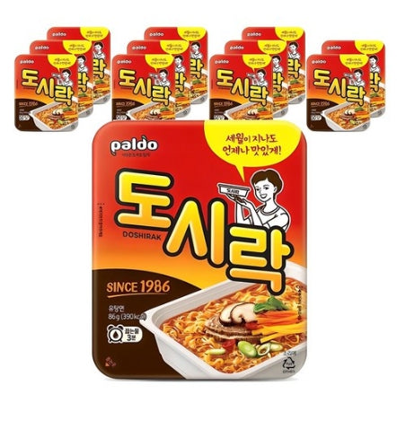 Paldo Dosirak Cup Noodles 86g, 12 Cups