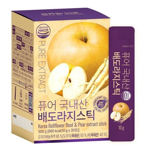 OrganicMaru Pure Korean Pear Bellflower Root Syrup - 30 Sticks