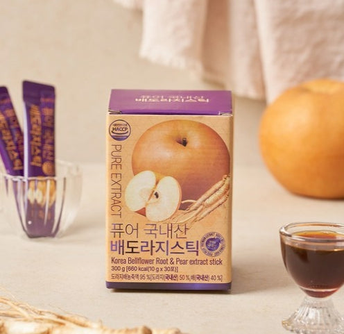 OrganicMaru Pure Korean Pear Bellflower Root Syrup - 30 Sticks