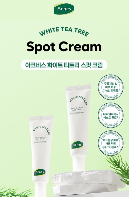 Acnes White Tea Tree Spot Cream 30ml - Targeted Blemish Treatment