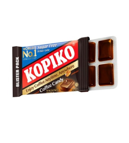 Kopiko Mayora Sugar-Free Coffee Candy Blister 32g, 12 Packs