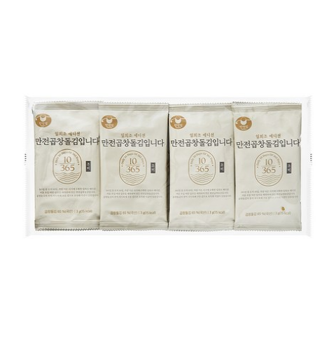 Manjeon Seasoned Crispy Seaweed 3g, 16 Packs