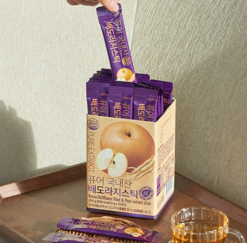 OrganicMaru Pure Korean Pear Bellflower Root Syrup - 30 Sticks