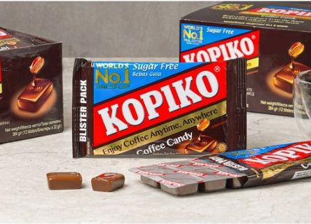 Kopiko Mayora Sugar-Free Coffee Candy Blister 32g, 12 Packs