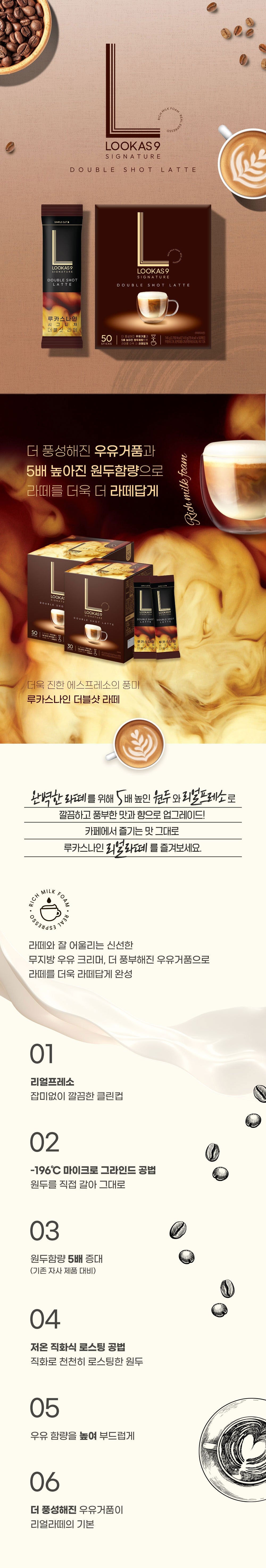 LOOKAS9 Signature Latte 30 Sticks - 5 Types